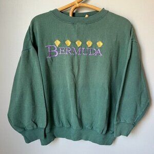 Vintage Bermuda Green Crewneck Women's Medium